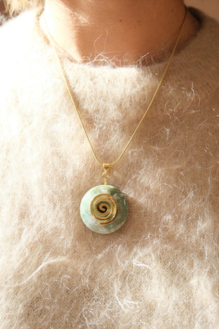 Green Spiral - Necklace