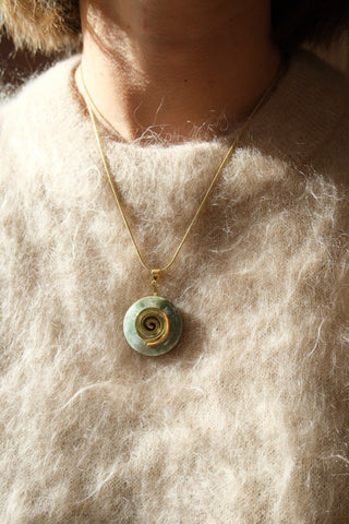Green Spiral - Necklace