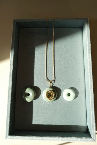 Green Spiral - Necklace