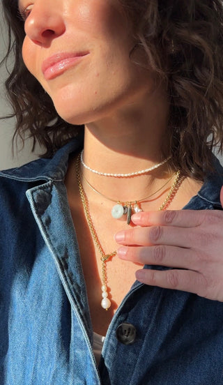 Chain and Pearl - Necklace