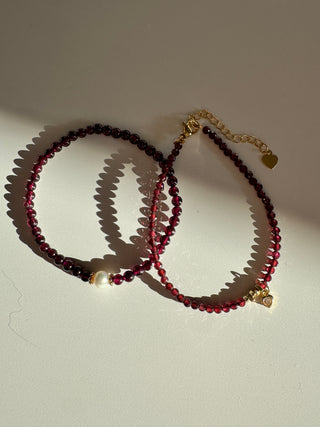 Burgundi Pearl - Bracelet