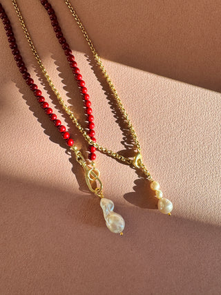 Chain and Pearl - Necklace