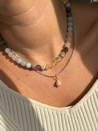 Tiny Gemstone - Necklace (various colors)