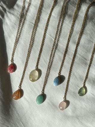 LIMITED Gemstone Pendants - Necklace (various colors)