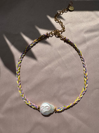 Keshi Pearl Braided - Necklace