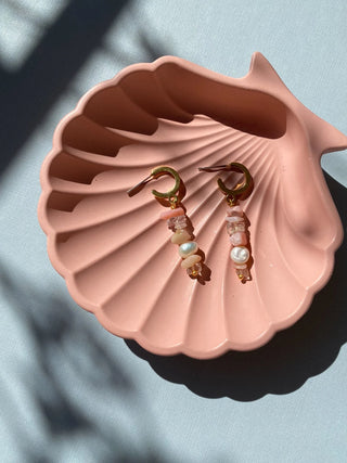 Peachy Coral - Earrings