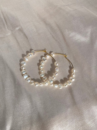 Small Pearl Hoop - Earrings