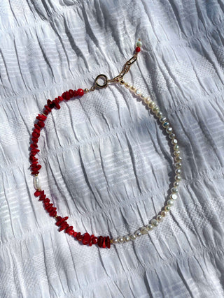 Big & Small Pearl and Coral Necklaces Package Deal  - spare 30%